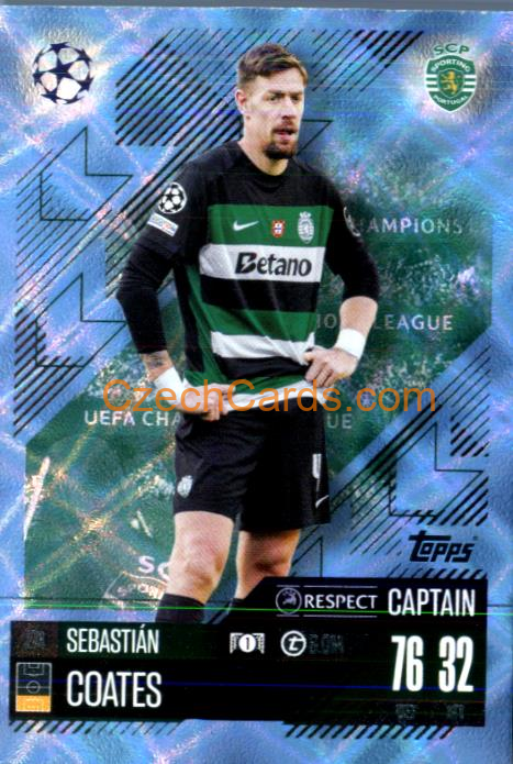 Sebastian Coates 2024/25 Match Attax crystal parallel #274