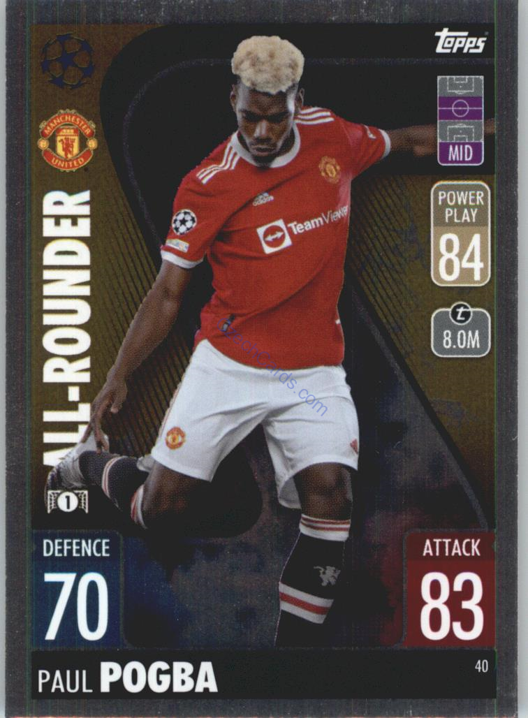 Paul Pogba Topps Match Attax 2021/22 All-Rounder #40