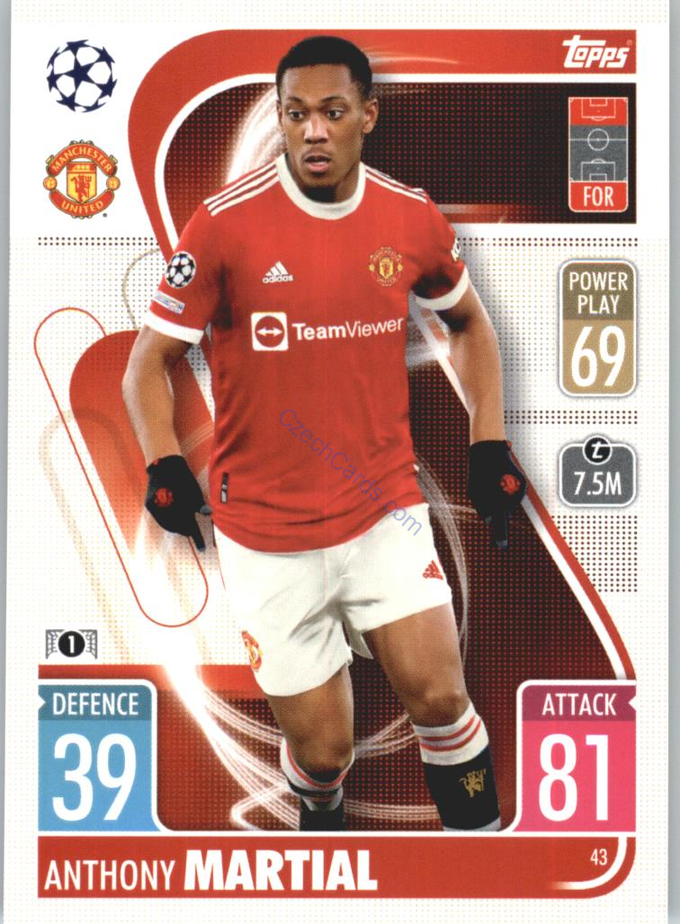 Anthony Martial Topps Match Attax 2021/22 #43