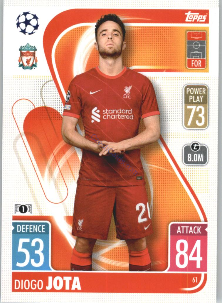 Diogo Jota Topps Match Attax 2021/22 #61