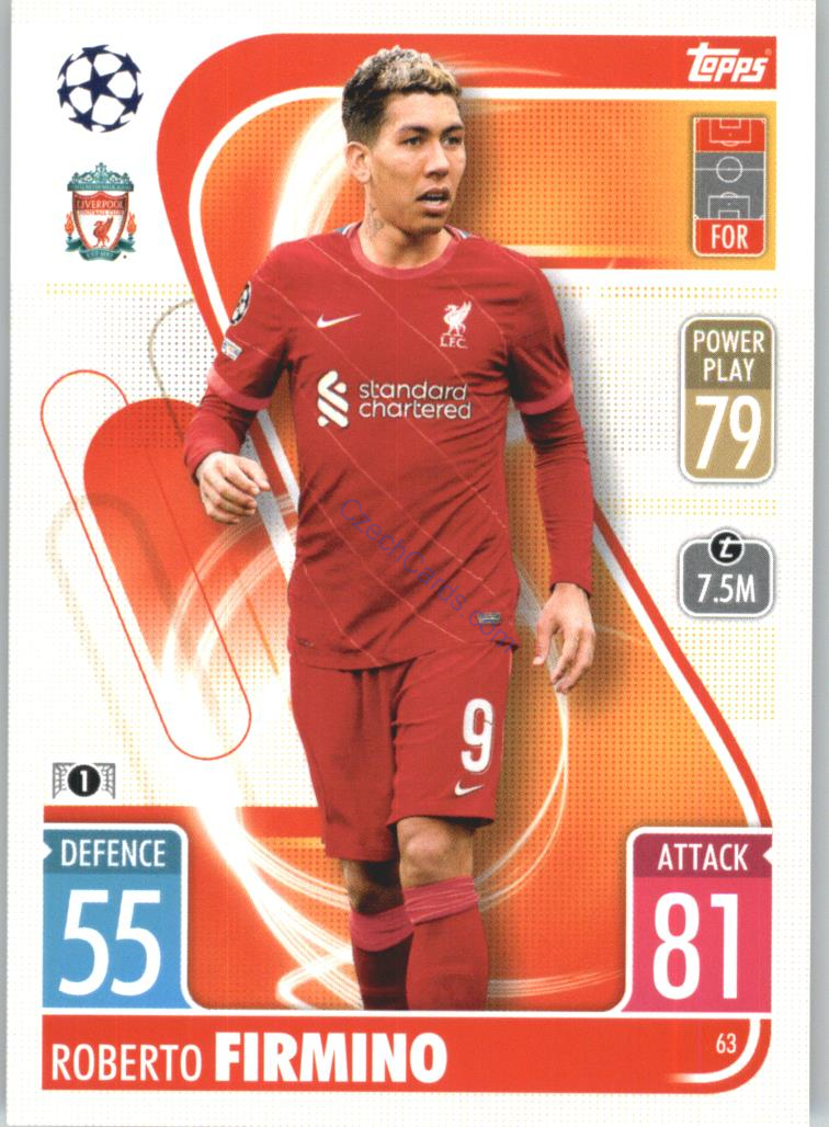 Roberto Firmino Topps Match Attax 2021/22 #63