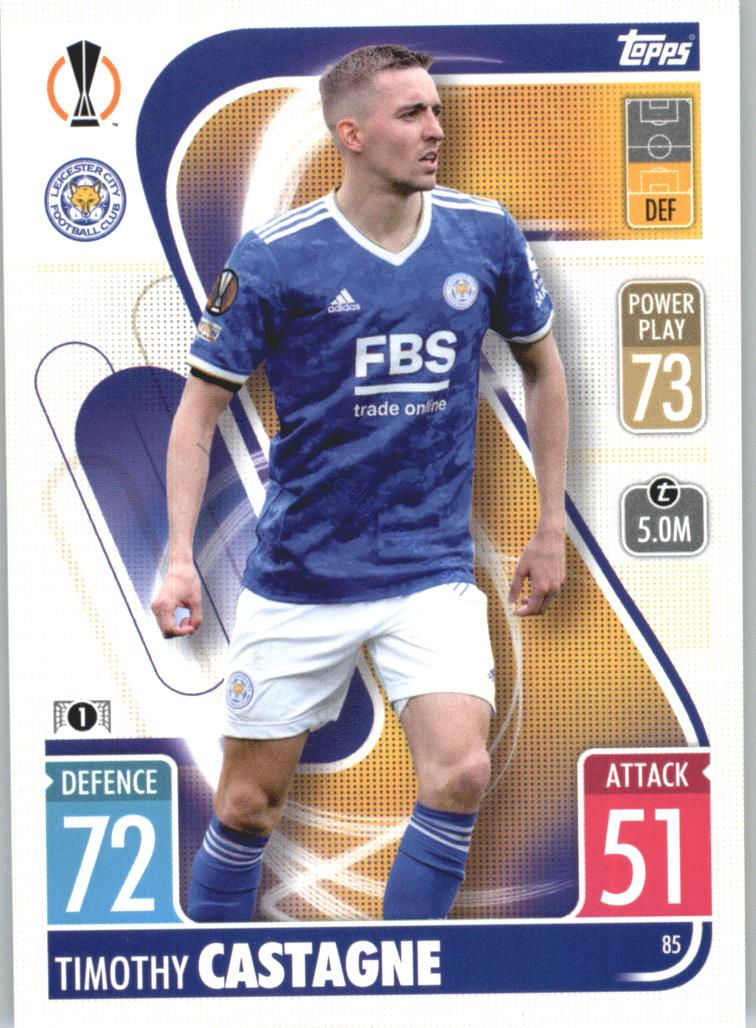 Timothy Castagne Topps Match Attax 2021/22 #85