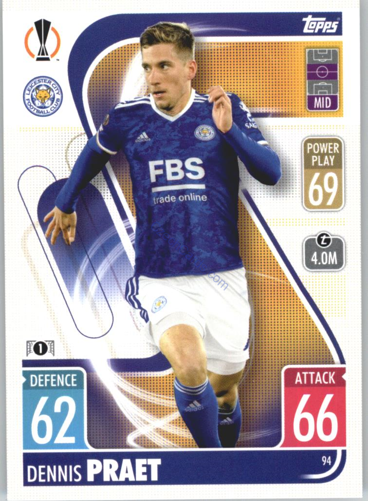 Dennis Praet Topps Match Attax 2021/22 #94