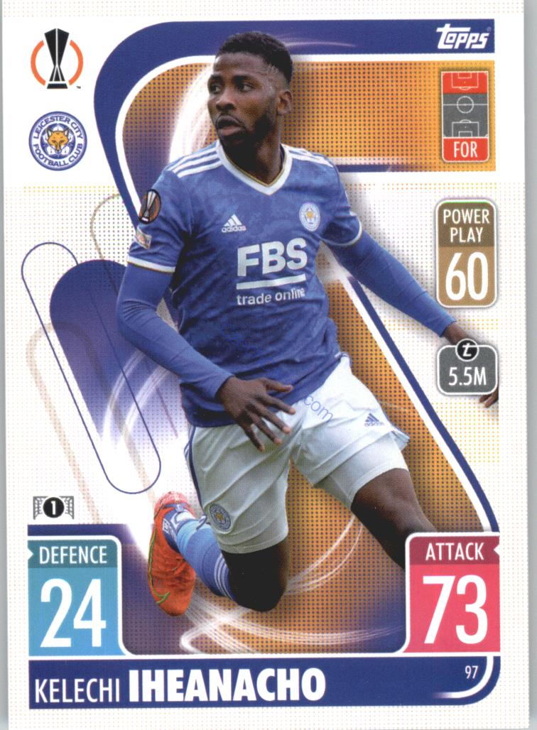 Kelechi Iheanacho Topps Match Attax 2021/22 #97