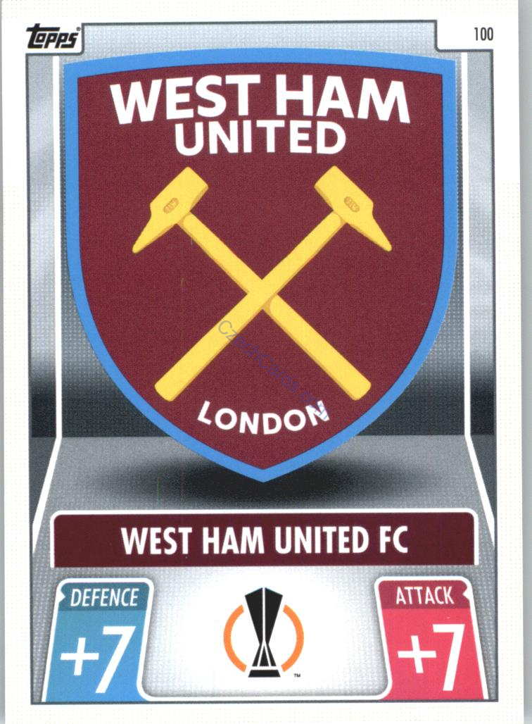 West Ham United Topps Match Attax 2021/22 Club Badge #100