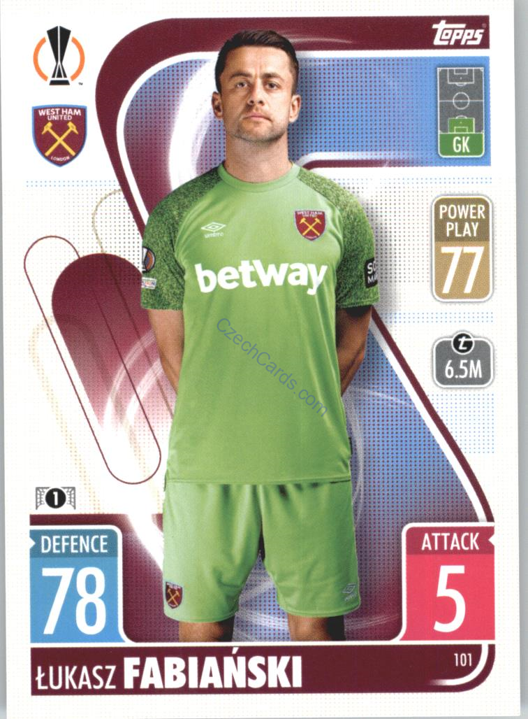 Łukasz Fabiański Topps Match Attax 2021/22 #101