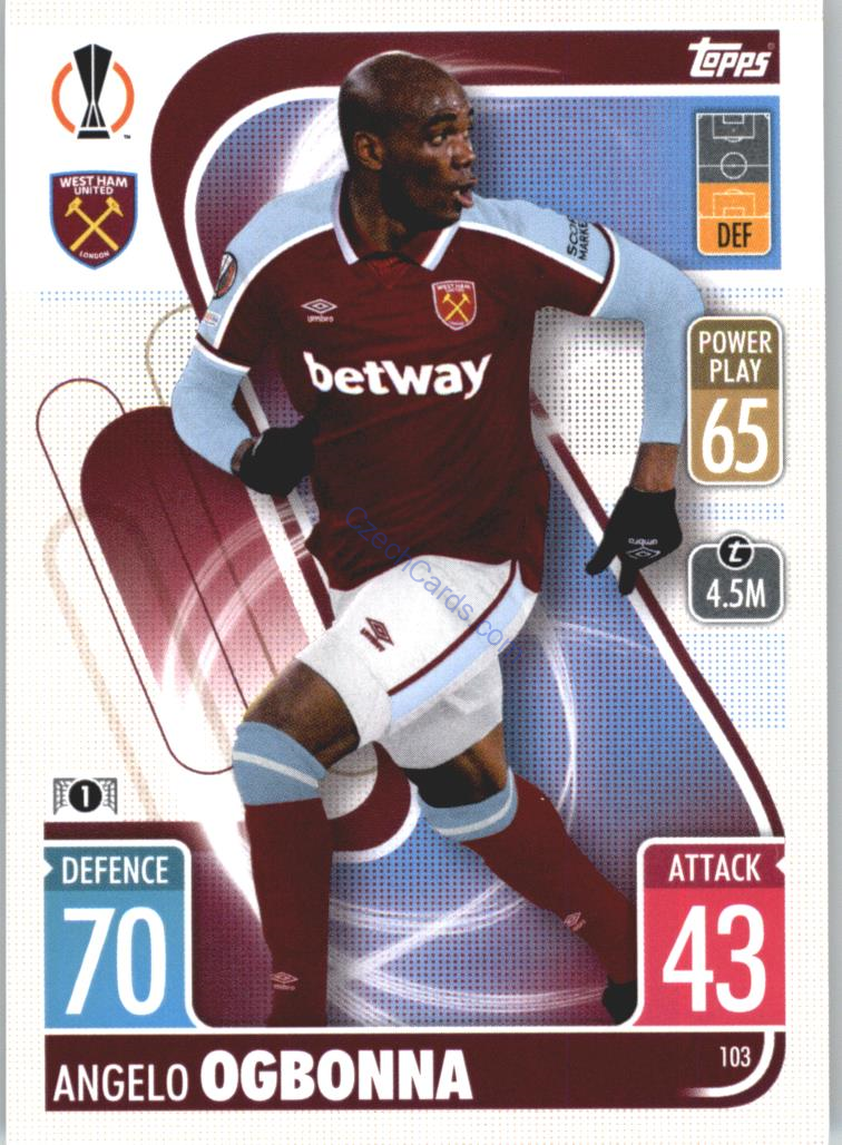 Angelo Ogbonna Topps Match Attax 2021/22 #103