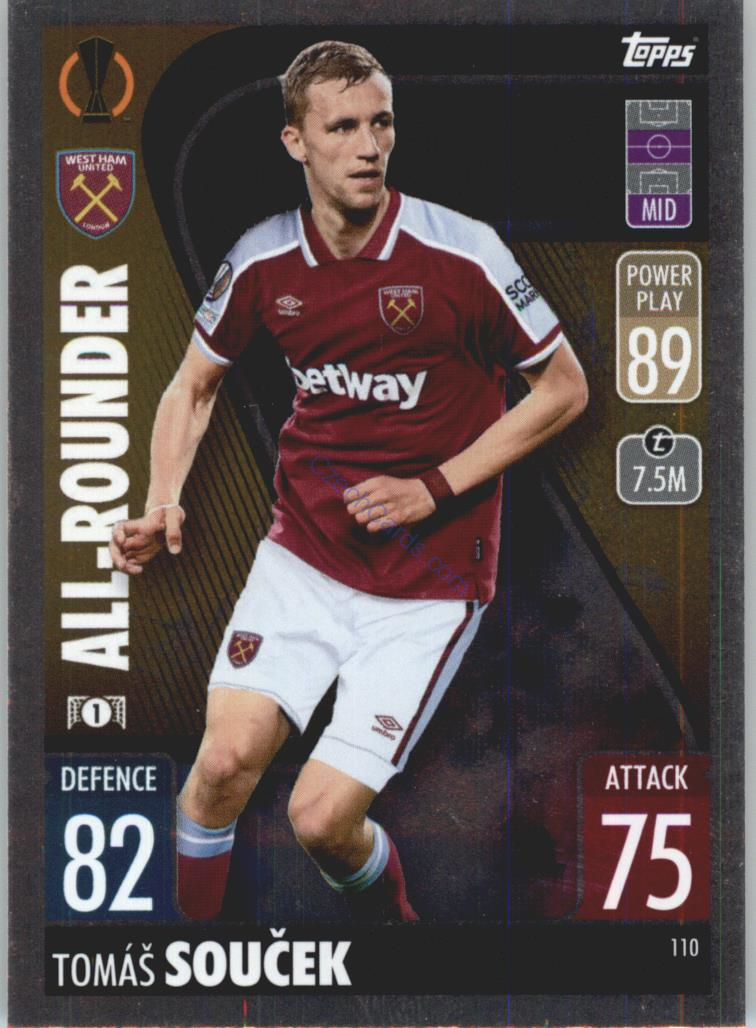 Tomáš Souček Topps Match Attax 2021/22 All-Rounder #110