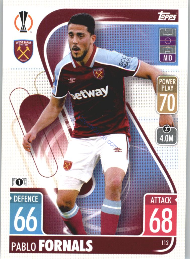 Pablo Fornals Topps Match Attax 2021/22 #112