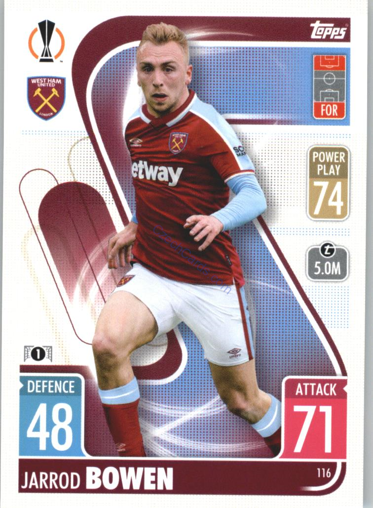 Jarrod Bowen Topps Match Attax 2021/22 #116