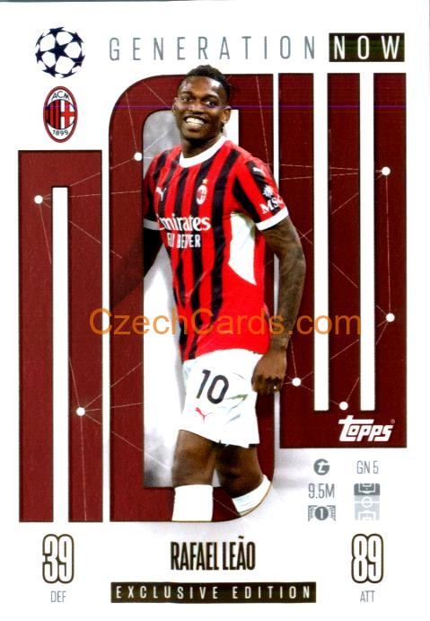 Rafael Leão 2024/25 Match Attax Generation Now Limited #GN5