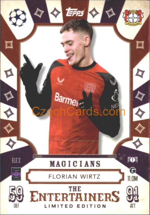 Florian Wirtz 2024/25 Match Attax The Entertainers Limited #ELE2