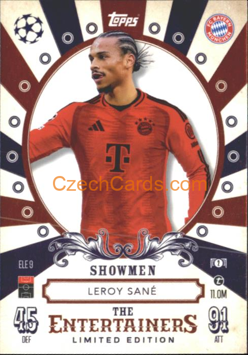 Leroy Sané 2024/25 Match Attax The Entertainers Limited #ELE9