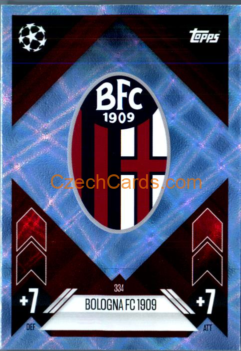 Team Badge Bologna 2024/25 Match Attax crystal parallel #334