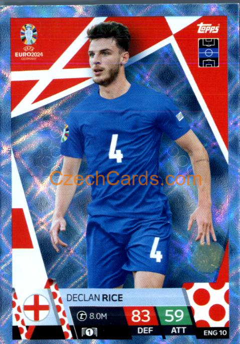 Declan Rice 2024 EURO Match Attax crystal parallel #ENG10