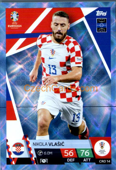 Nikola Vlašić 2024 EURO Match Attax crystal parallel #CRO14