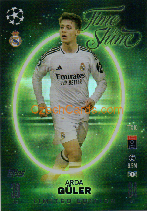 Arda Güler 2024/25 Match Attax Time to Shine Limited #TS10