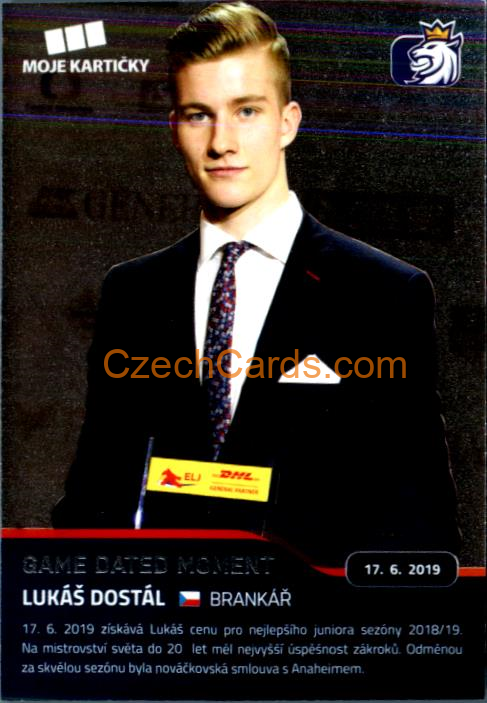 Lukáš Dostál MK Cards 2020 #92 rookie