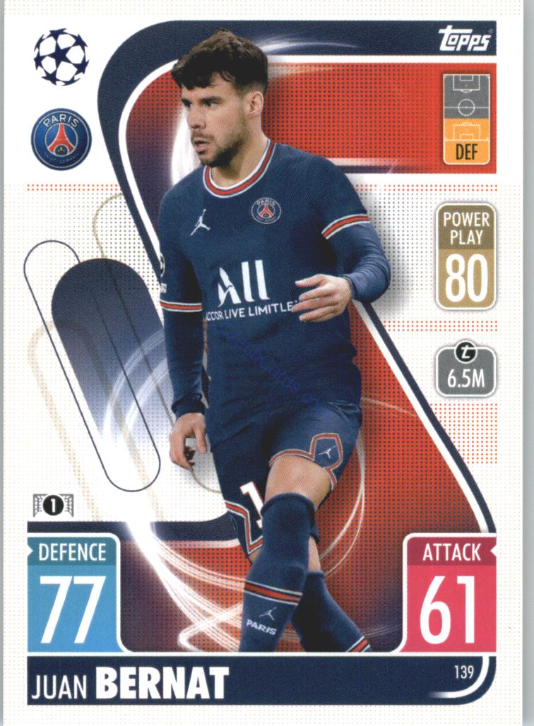 Juan Bernat Topps Match Attax 2021/22 #139