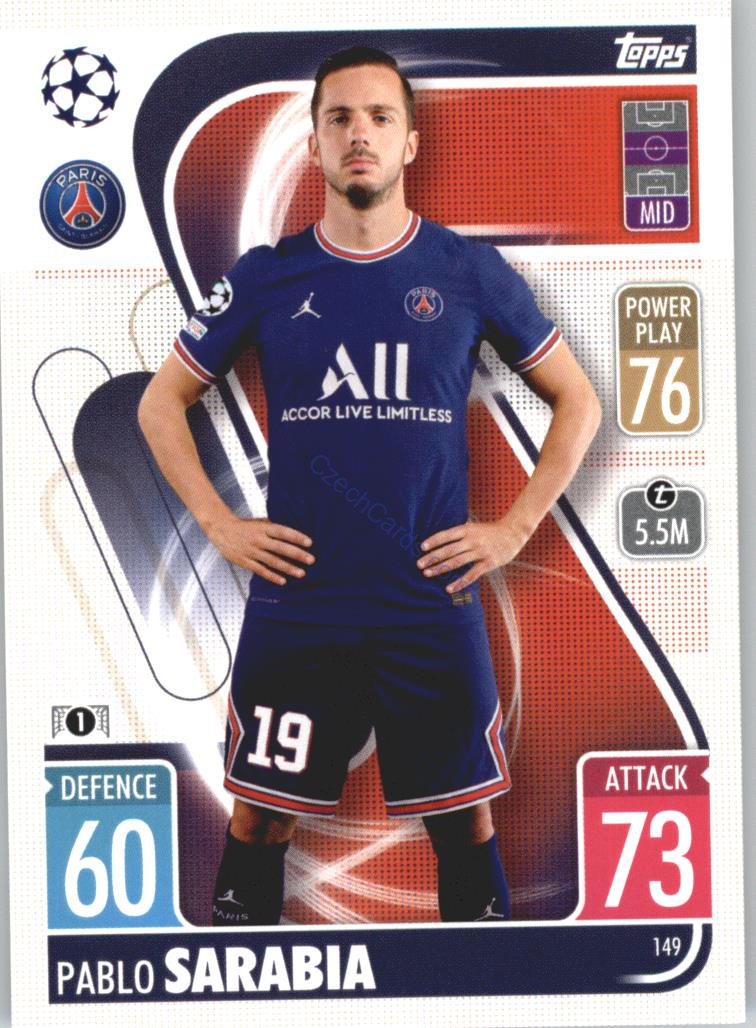 Pablo Sarabia Topps Match Attax 2021/22 #149