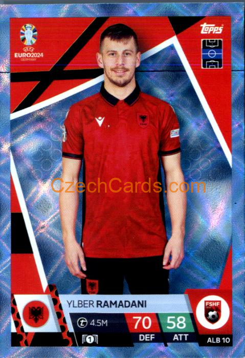 Ylber Ramadani 2024 EURO Match Attax crystal parallel #ALB10