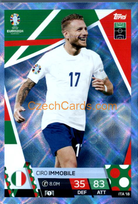 Ciro Immobile 2024 EURO Match Attax crystal parallel #ITA18