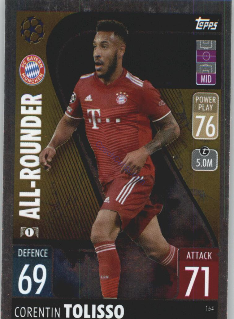 Corentin Tolisso Topps Match Attax 2021/22 All-Rounder #164