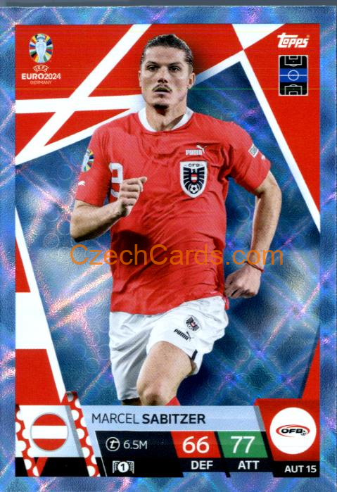 Marcel Sabitzer 2024 EURO Match Attax crystal parallel #AUT15