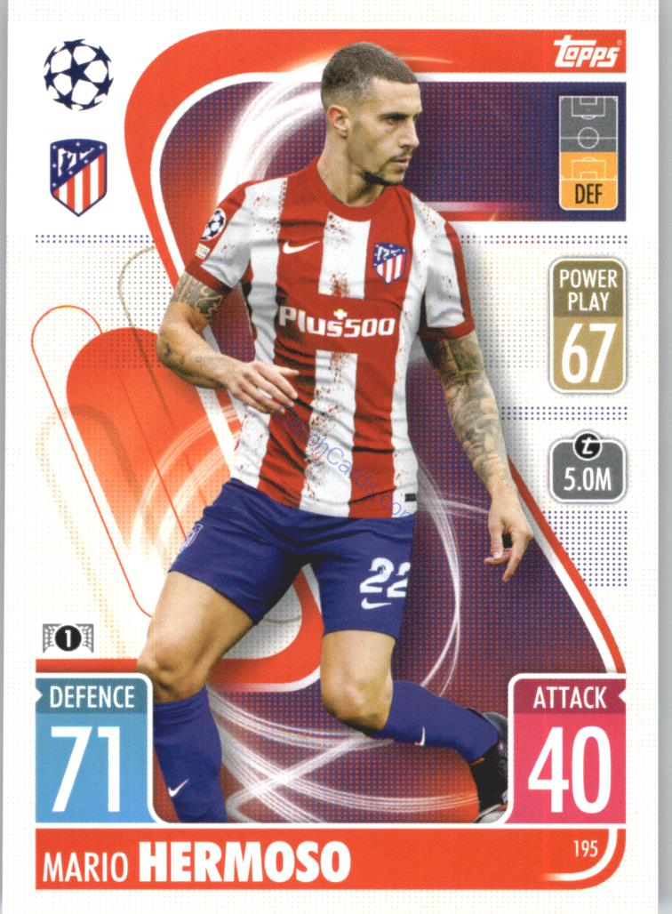 Mario Hermoso Topps Match Attax 2021/22 #195