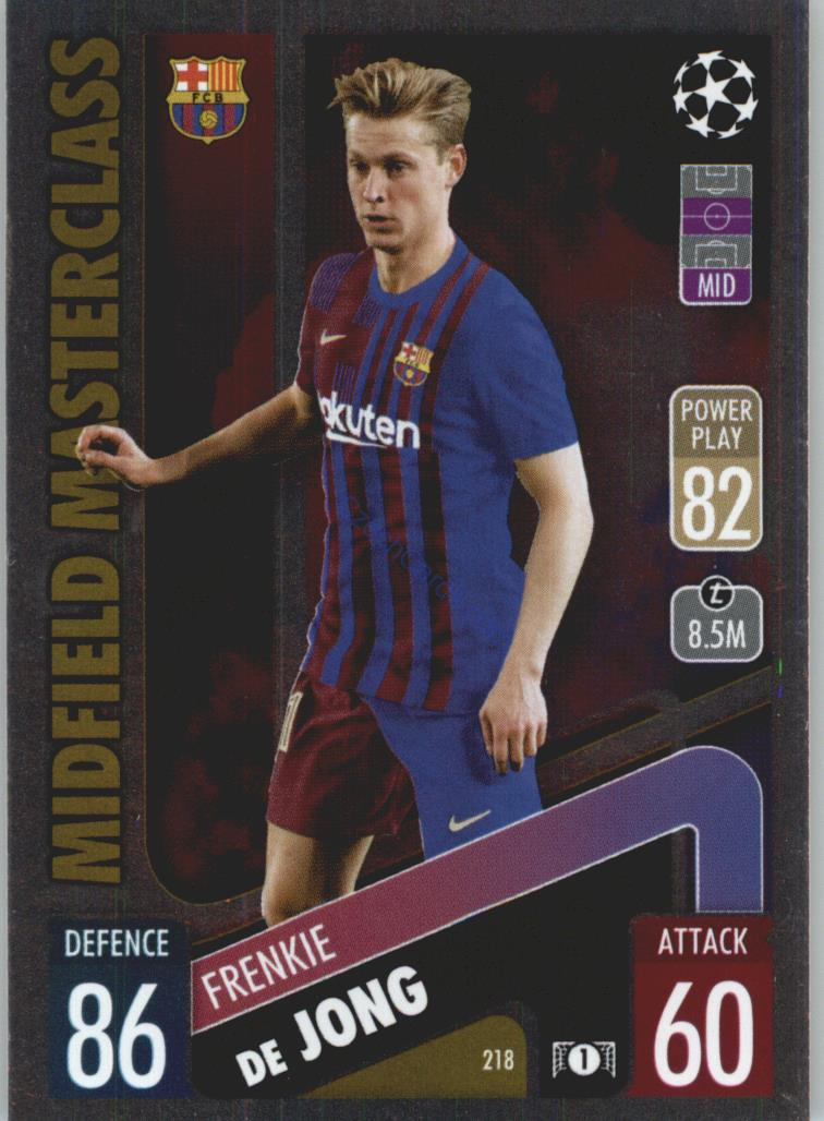 Frenkie de Jong Topps Match Attax 2021/22 Midfield Masterclass #218