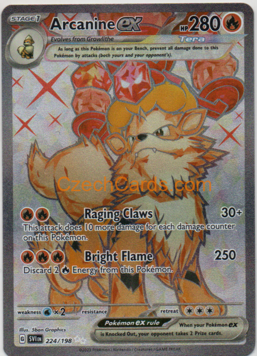Arcanine ex Scarlet & Violet #224/198