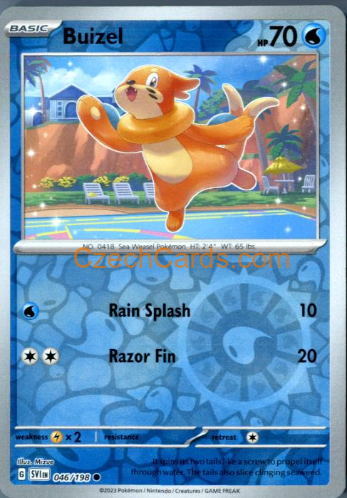 Buizel Scarlet & Violet reverse holo #046/198