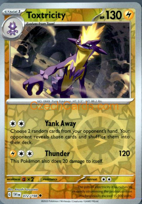 Toxtricity Scarlet & Violet reverse holo #072/198