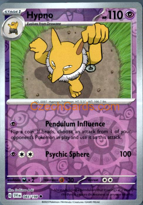 Hypno Scarlet & Violet reverse holo #083/198