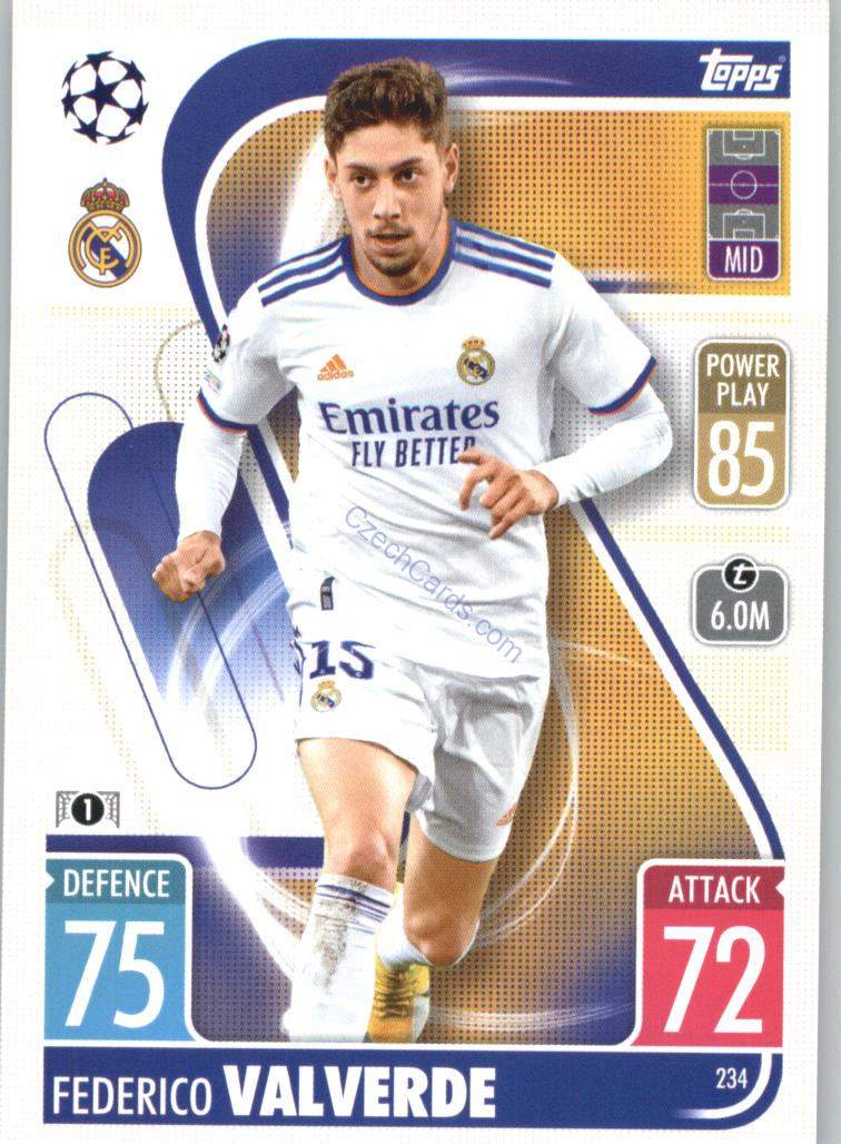 Federico Valverde Topps Match Attax 2021/22 #234