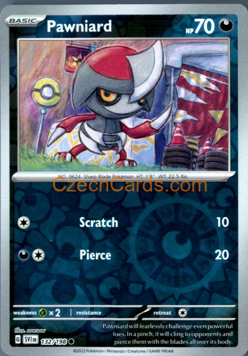 Pawniard Scarlet & Violet reverse holo #132/198