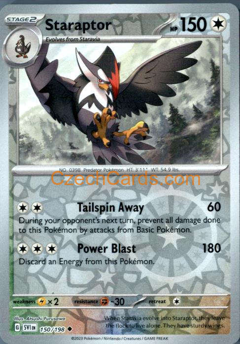 Staraptor Scarlet & Violet reverse holo #150/198