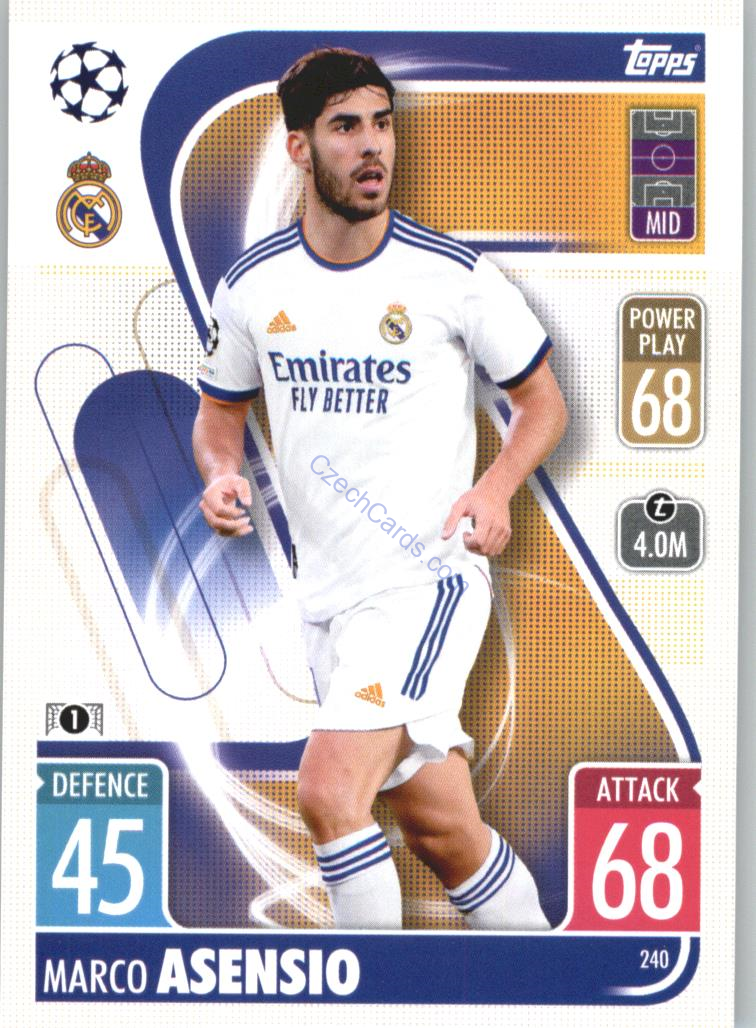 Marco Asensio Topps Match Attax 2021/22 #240