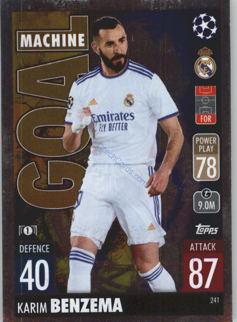 Karim Benzema Topps Match Attax 2021/22 Goal Machine #241
