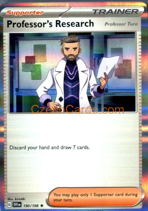 Professor's Research (Professor Turo) Scarlet & Violet Holo #190/198