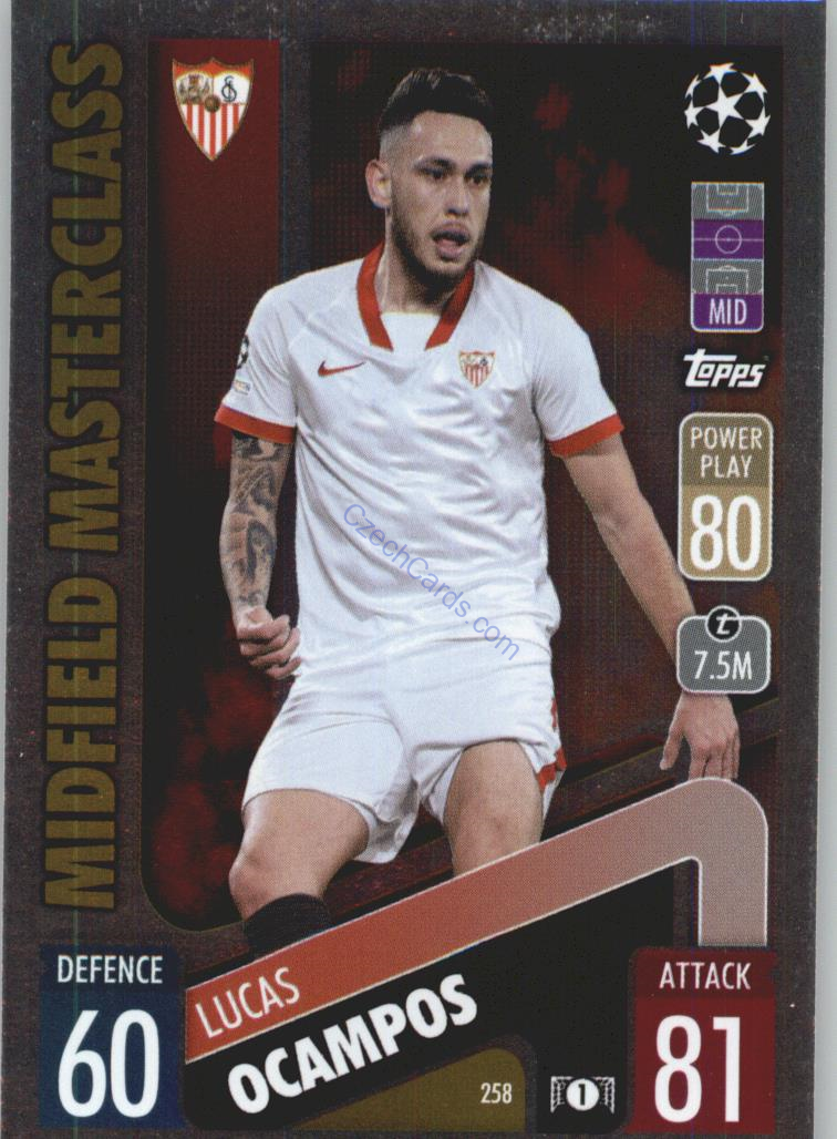 Lucas Ocampos Topps Match Attax 2021/22 Midfield Masterclass #258
