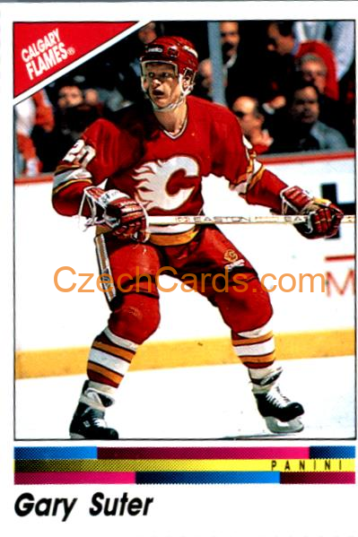 Gary Suter 1990/91 Panini NHL sticker #177