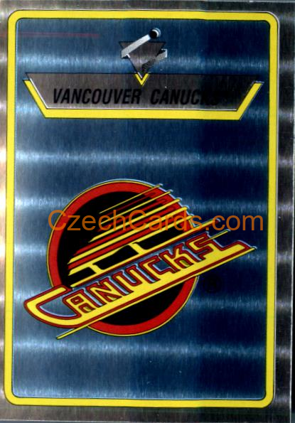 Vancouver Canucks Logo 1990/91 Panini NHL sticker metal #300