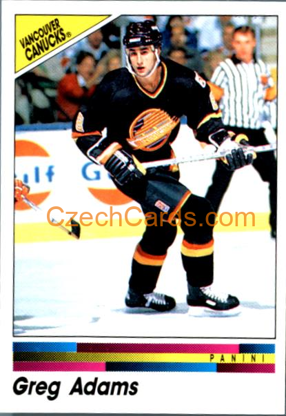 Greg Adams 1990/91 Panini NHL sticker #303