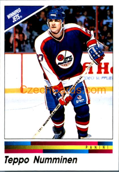 Teppo Numminen 1990/91 Panini NHL sticker #307