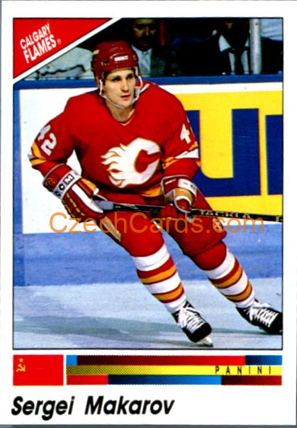Sergei Makarov 1990/91 Panini NHL sticker #334