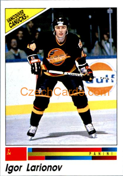 Igor Larionov 1990/91 Panini NHL sticker #336