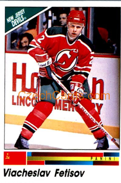 Viacheslav Fetisov 1990/91 Panini NHL sticker #339