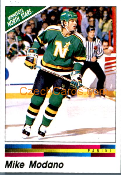Mike Modano 1990/91 Panini NHL sticker #340 RC