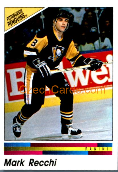 Mark Recchi 1990/91 Panini NHL sticker #341 RC